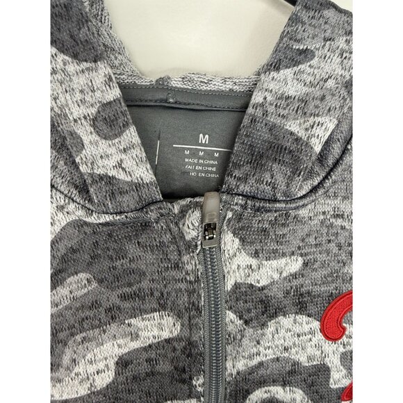 Antigua Philadelphia Phillies Zip-up Embroidered Grey Camo Hooded Sweatshirt - S - Picture 5 of 8